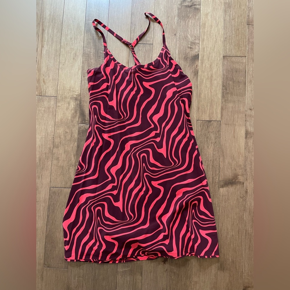 Outdoor Voices Pink and Black Mini Dress